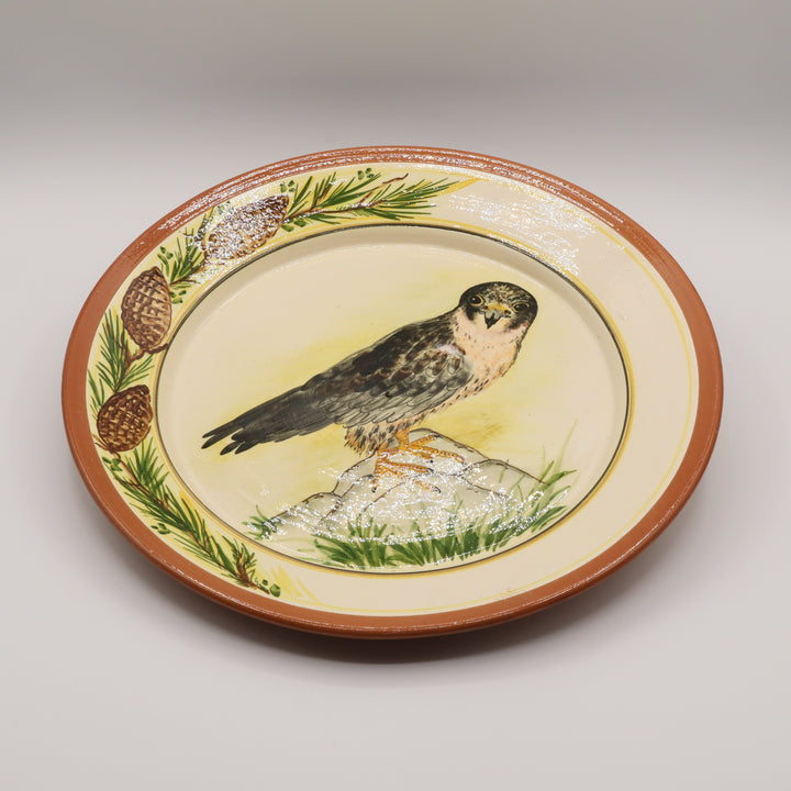 Ceramic Plate, Bird of Prey Decoration