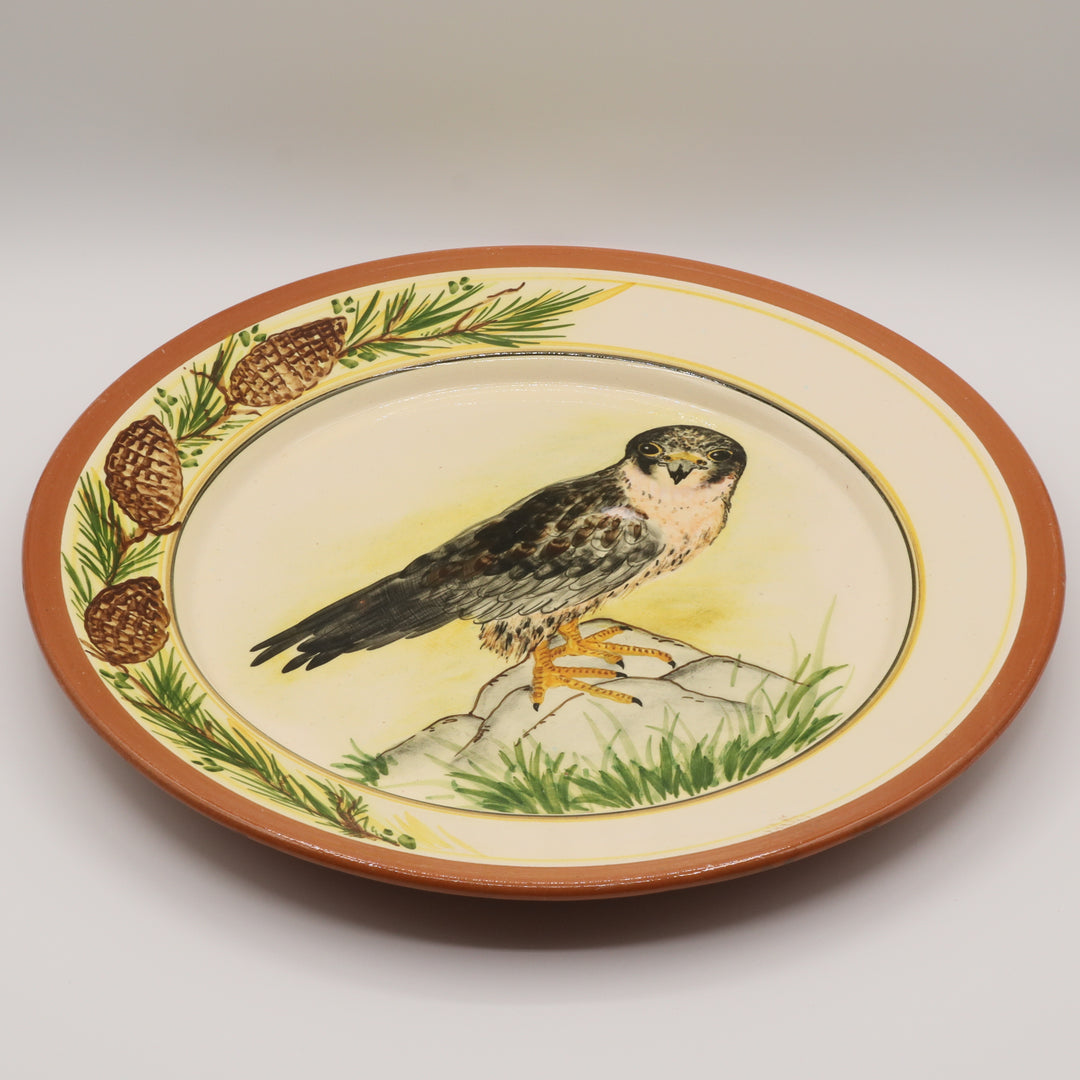 Ceramic Plate, Bird of Prey Decoration