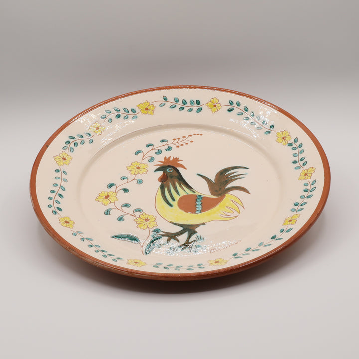 Ceramic Plate, Rooster Decoration