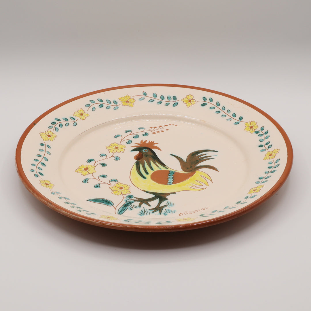 Ceramic Plate, Rooster Decoration