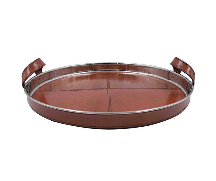 Round Leather Tray