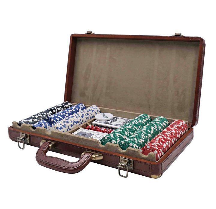 Poker Set in Leather Case