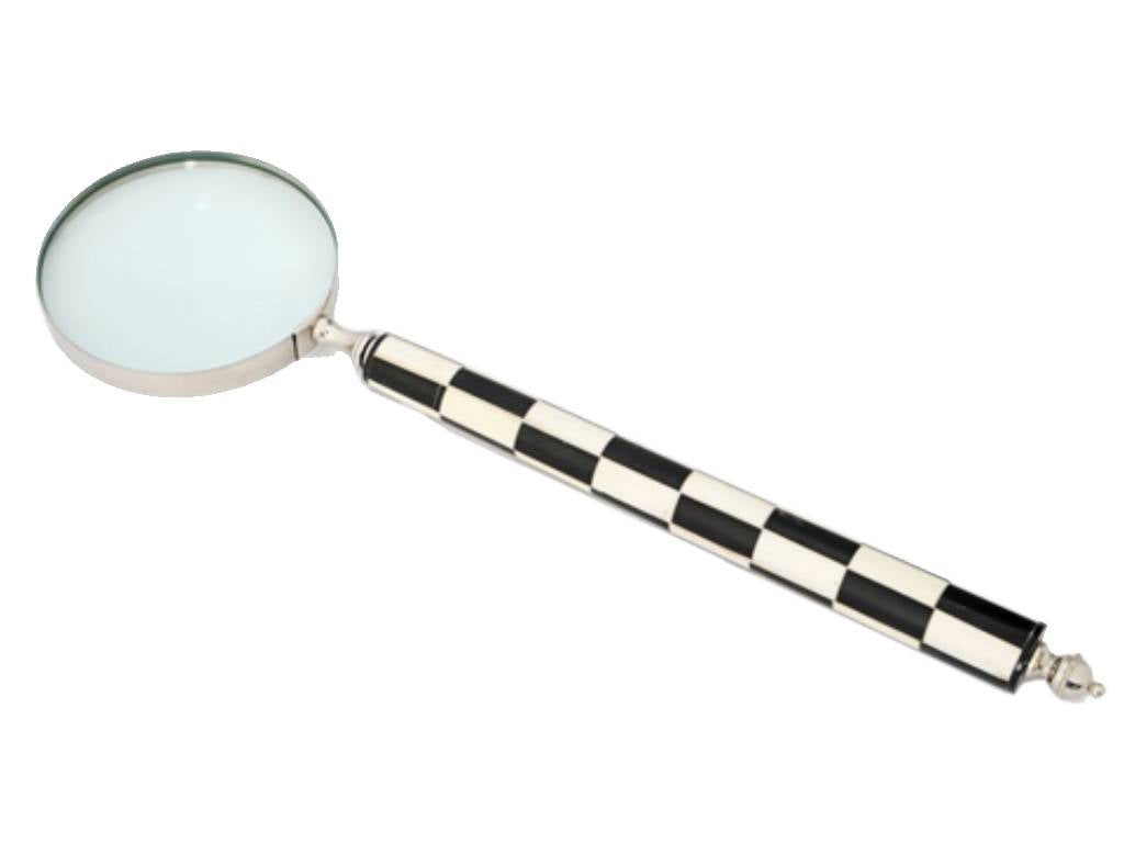 Magnifying Glass with Checkered Handle